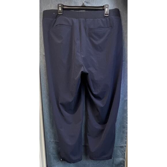 Chico's Womens Navy Blue 2.5 U.S. 14 Pockets Elastic Waist Pull On Casual Pants - Picture 2 of 7